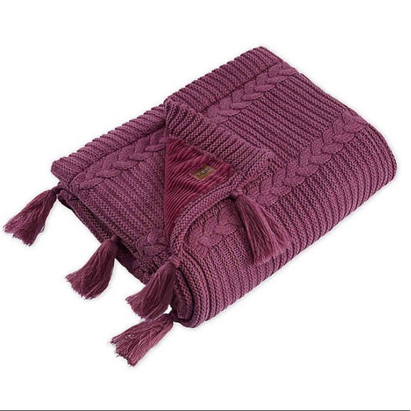 UGG® Alameda Throw Blanket in Dusty Rose - Picture 2 of 6
